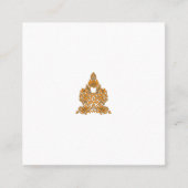 ペイズリーフローラアート・オレンジボホデコール スクエア名刺 (正面)