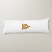 ペイズリーフローラアート・オレンジボホデコール ボディピロー (裏面)