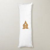 ペイズリーフローラアート・オレンジボホデコール ボディピロー (裏面 (縦))