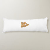 ペイズリーフローラアート・オレンジボホデコール ボディピロー (正面)