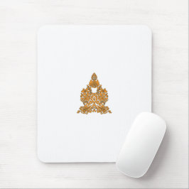 ペイズリーフローラアート・オレンジボホデコール マウスパッド