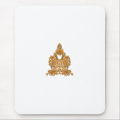 ペイズリーフローラアート・オレンジボホデコール マウスパッド (正面)