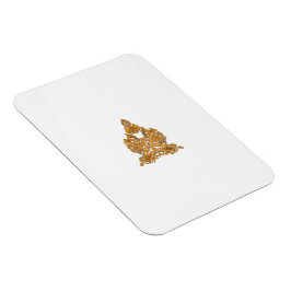 ペイズリーフローラアート・オレンジボホデコール マグネット