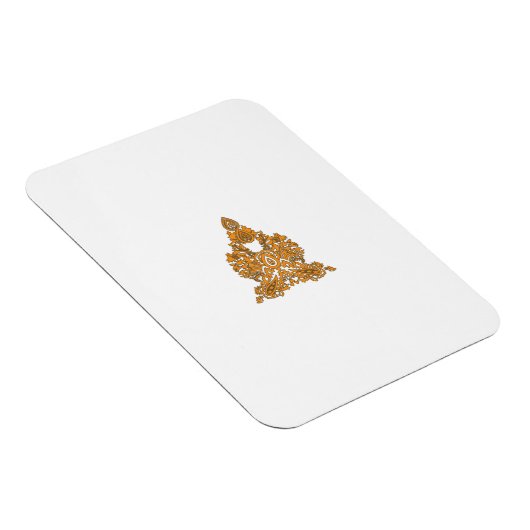 ペイズリーフローラアート・オレンジボホデコール マグネット (右側)