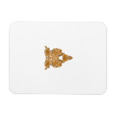 ペイズリーフローラアート・オレンジボホデコール マグネット (横)