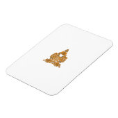 ペイズリーフローラアート・オレンジボホデコール マグネット (左側)