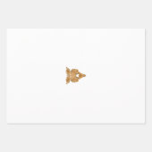 ペイズリーフローラアート・オレンジボホデコール ラッピングペーパーシート (正面3)