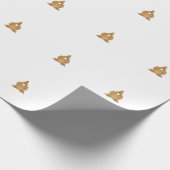 ペイズリーフローラアート・オレンジボホデコール ラッピングペーパー (角)