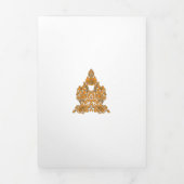 ペイズリーフローラアート・オレンジボホデコール 三つ折りカード (カバー)