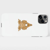 ペイズリーフローラアート・オレンジボホデコール iPhoneケース (裏面横)