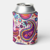 ペイズリーフローラインディアンシームレスオーナメント 缶クーラー (缶裏面)