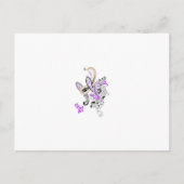 ペイズリーフローラモチーフ – ボホホワイトパープルオレンジ シーズンポストカード (正面)