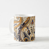 ペイズリーフローラ：シカラフルームレスデザイン コーヒーマグカップ (正面左)