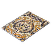 ペイズリーフローラ：シカラフルームレスデザイン ノートブック (左側)