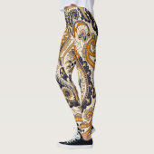 ペイズリーフローラ：シカラフルームレスデザイン レギンス (左)