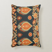 ペイズリーフローラ：東洋の民族シームレス アクセントクッション (正面(垂直))