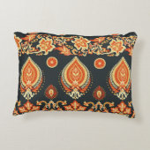 ペイズリーフローラ：東洋の民族シームレス アクセントクッション (裏面)