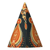 ペイズリーフローラ：東洋の民族シームレス パーティーハット (裏面)