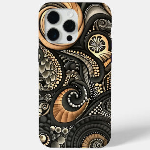 ペイズリーブインスパイアロクBeigeデザイナー保護具 iPhone 15 Pro Maxケース