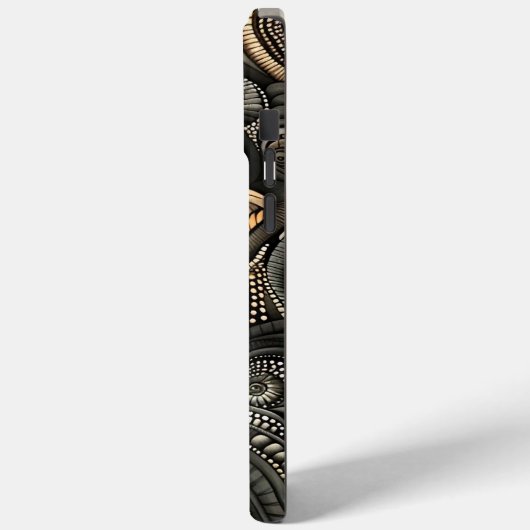 ペイズリーブインスパイアロクBeigeデザイナー保護具 Case-Mate iPhoneケース (裏面 / 左)