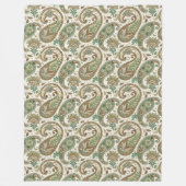 ペイズリーブランケット自然ボホスタイルの居心地の良い生活 フリースブランケット (正面)