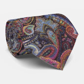 ペイズリーブルーラージ ネクタイ (ロール)