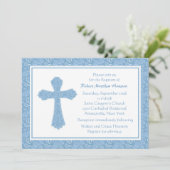 ペイズリーブルー宗教招待状 招待状 (スタンド正面)
