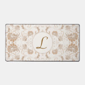 ペイズリーベージエステモダンティックTan Brown Init. デスクマット (正面)