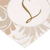 ペイズリーベージエステモダンティックTan Brown Init. ミディアムテーブルランナー (コーナー)