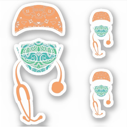 ペイズリーマスク シール (正面)