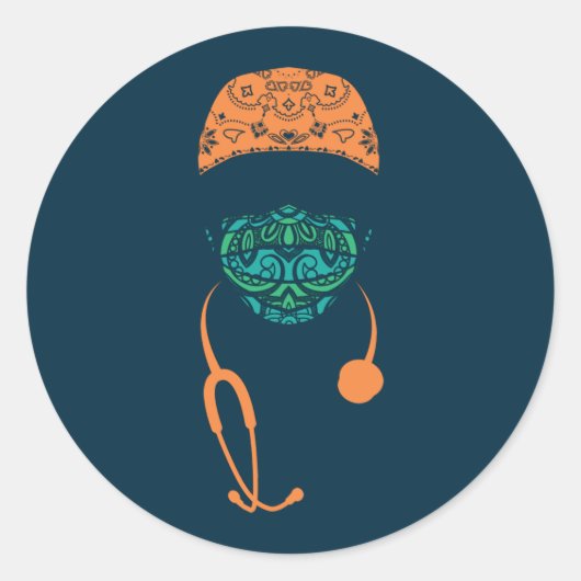 ペイズリーマスク ラウンドシール (正面)