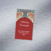 ペイズリーモザイクパターンI +あなたのアイディア マグネット名刺 (インサイチュ)