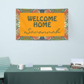 ペイズリーモザイクパターンI +あなたのアイディア 横断幕 (トレードショー)