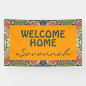 ペイズリーモザイクパターンI +あなたのアイディア 横断幕 (横)