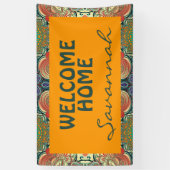 ペイズリーモザイクパターンI +あなたのアイディア 横断幕 (縦)