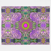 ペイズリーモザイクパターンII +アイディア フリースブランケット (正面(横))