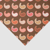 ペイズリーモダンパターン、アーストーン、ココアブラウン 薄葉紙 (詳細)