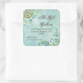 ペイズリーモダンフローラフローリッシュ結婚スワール スクエアシール (バッグ)