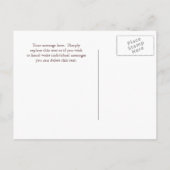 ペイズリーモダンフローラフローリッシュ結婚スワール 案内ポストカード (裏面)