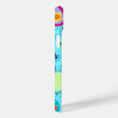 ペイズリーモダン名パーソナライズされたターコイズ青 Case-Mate iPhoneケース (裏面 / 右)