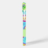 ペイズリーモダン名パーソナライズされたターコイズ青 Case-Mate iPhoneケース (裏面 / 左)