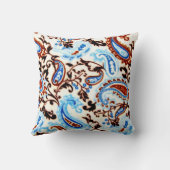 ペイズリーモチャブルー クッション (裏面)