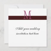 ペイズリーモノグラム結婚式招待状ワイン 招待状 (裏面)