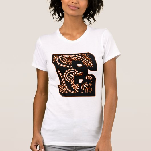 ペイズリーモノグラム - E Tシャツ (正面)