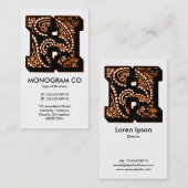 ペイズリーモノグラム – H 名刺 (正面/裏面)
