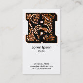 ペイズリーモノグラム – H 名刺 (裏面)