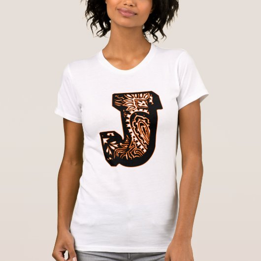 ペイズリーモノグラム – J Tシャツ (正面)