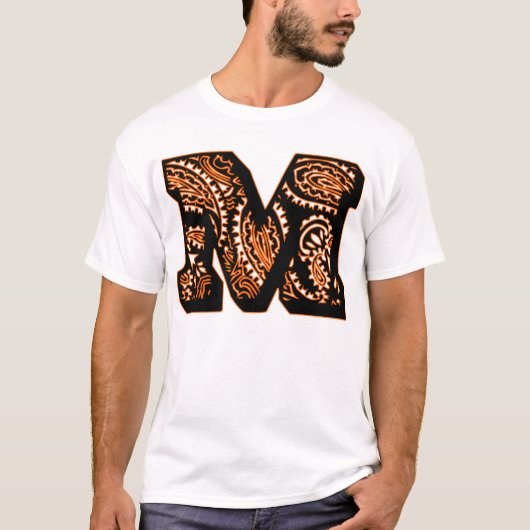 ペイズリーモノグラム – M Tシャツ (正面)