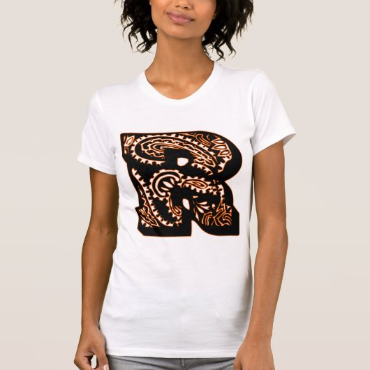 ペイズリーモノグラム – R Tシャツ (正面)