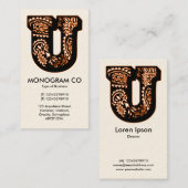 ペイズリーモノグラム – U 名刺 (正面/裏面)